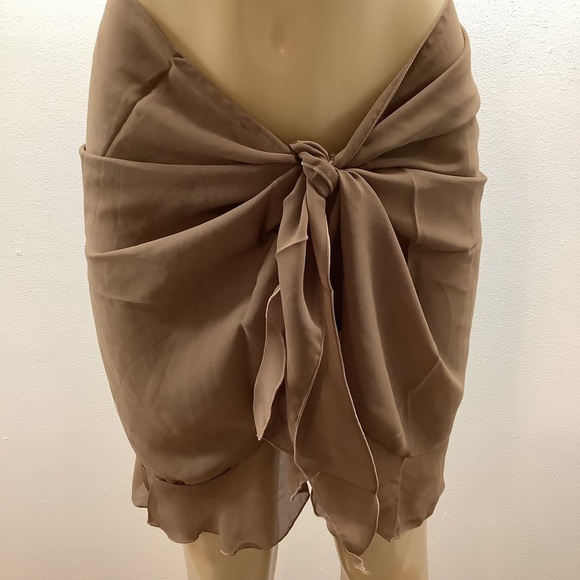 Zuliana Blue, Tan and Burgundy Tie - Three Sarong Bundle. Made In USA. - Picture 5 of 10